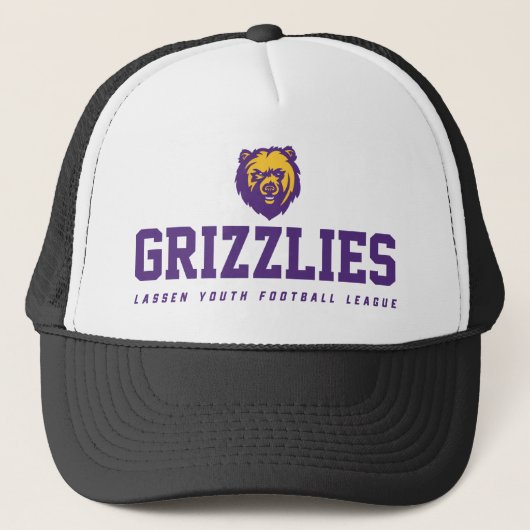 LYFL 14 | Paarse Grizzlies Pro Logo Trucker Hat Trucker Pet (Voorkant)