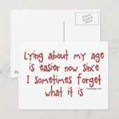 Lying About My Age Briefkaart (Voorkant / Achterkant)