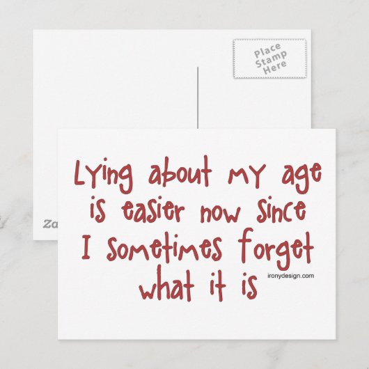 Lying About My Age Briefkaart (Voorkant / Achterkant)