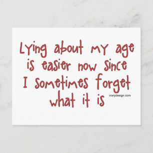Lying About My Age Briefkaart