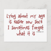 Lying About My Age Briefkaart (Voorkant)
