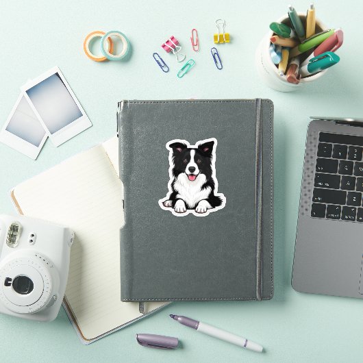 Lying Border Collie Sticker (iPad Cover)