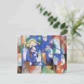 Lying Bull van Franz Marc,  Cubistische kunst (Staand voorkant)