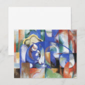 Lying Bull van Franz Marc,  Cubistische kunst (Voorkant / Achterkant)