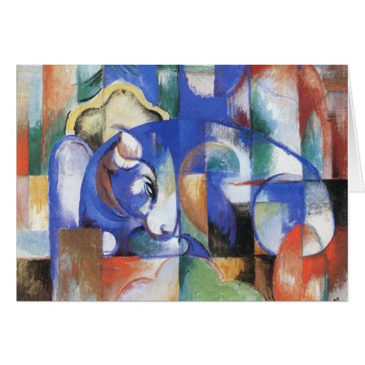 Lying Bull van Franz Marc, Cubistische kunst (Voorkant Horizontaal)