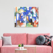 Lying Bull van Franz Marc,  Cubistische kunst Canvas Afdruk (Insitu (Woonkamer))