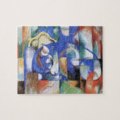 Lying Bull van Franz Marc, Cubistische kunst Legpuzzel (Horizontaal)