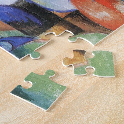 Lying Bull van Franz Marc,  Cubistische kunst Legpuzzel (Zijkant)