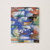 Lying Bull van Franz Marc, Cubistische kunst Legpuzzel (Verticaal)