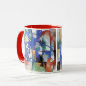 Lying Bull van Franz Marc,  Cubistische kunst Mok (Voorkant links)