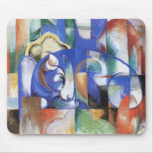 Lying Bull van Franz Marc,  Cubistische kunst Muismat