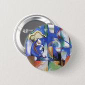 Lying Bull van Franz Marc,  Cubistische kunst Ronde Button 5,7 Cm (Voorkant /achterkant)