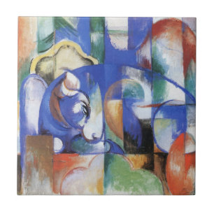 Lying Bull van Franz Marc,  Cubistische kunst Tegeltje