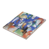 Lying Bull van Franz Marc,  Cubistische kunst Tegeltje (Zijkant)