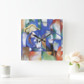 Lying Bull van Franz Marc,  Cubistische kunst Vierkante Klok (Huis)