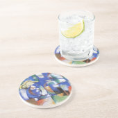 Lying Bull van Franz Marc,  Cubistische kunst Zandsteen Onderzetter (Zijkant)