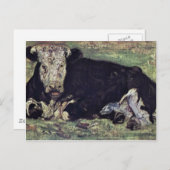 Lying Koe by Vincent Van Gogh Briefkaart (Voorkant / Achterkant)