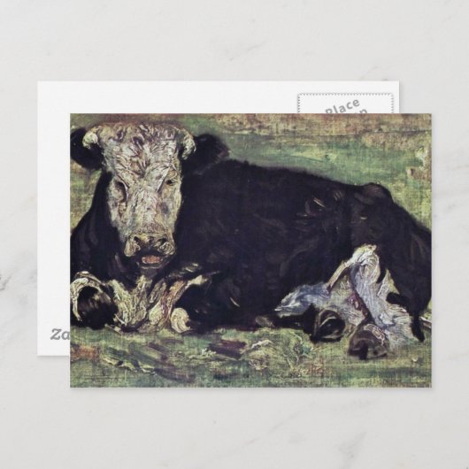 Lying Koe by Vincent Van Gogh Briefkaart (Voorkant / Achterkant)