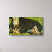 Lying Koe by Vincent van Gogh Canvas Afdruk (Voorkant)