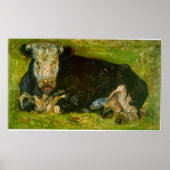 Lying Koe by Vincent van Gogh Poster (Voorkant)