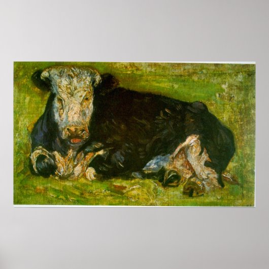 Lying Koe by Vincent van Gogh Poster (Voorkant)