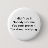 Lying Sheep Button (Voorkant)