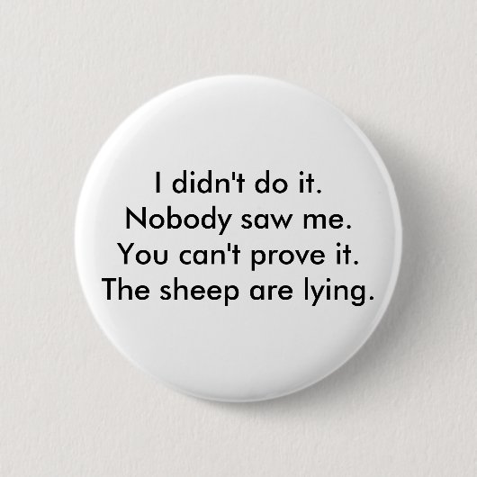 Lying Sheep Button (Voorkant)