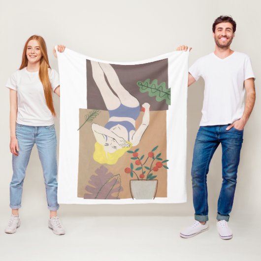 Lying Woman Fleece Deken (In situ)