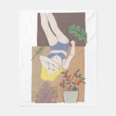 Lying Woman Fleece Deken (Voorkant)