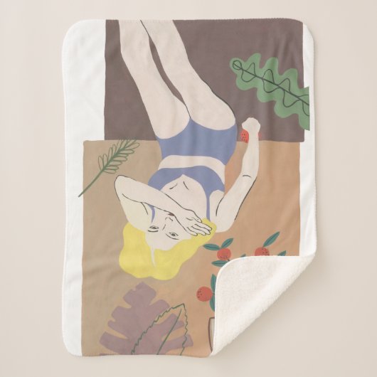 Lying Woman Sherpa Deken (Voorkant)