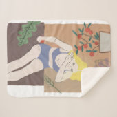 Lying Woman Sherpa Deken (Voorkant (horizontaal))