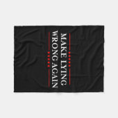 Lying Wrong Again Shirt Gift Resist Racism Anti-TR Fleece Deken (Voorkant (Horizontaal))
