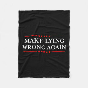 Lying Wrong Again Shirt Gift Resist Racism Anti-TR Fleece Deken