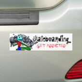 $lyk Skater "GET ADDiCTED" Bumpersticker (Op auto)