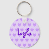 Lyla in het Paars Sleutelhanger (Voorkant)