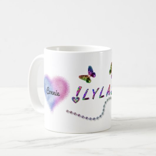 LYLAS houdt van je als zuster Koffiemok (Voorkant links)