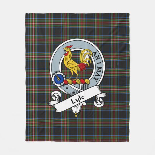 Lyle Clan Badge Tartan Pset Fleece Deken (Voorkant)