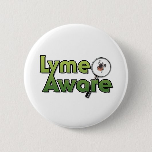 Lyme Aware Gear Ronde Button 5,7 Cm (Voorkant)