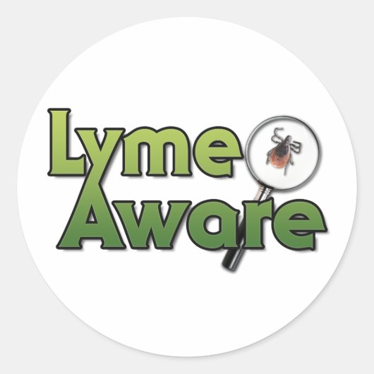 Lyme Aware Gear Ronde Sticker (Voorkant)
