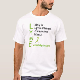 Lyme Awareness Mannen Shirt met anti-tikteken
