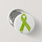 Lyme Awareness Ribbon Button (Voorkant /achterkant)