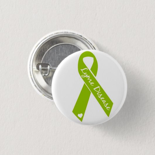 Lyme Awareness Ribbon Button (Voorkant /achterkant)