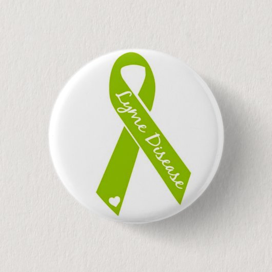 Lyme Awareness Ribbon Button (Voorkant)