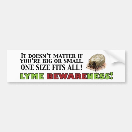 Lyme Bewareness! Bumpersticker (Voorkant)