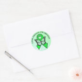 Lyme Disease Awareness Butterfly Ribbon Ronde Sticker (Envelop)