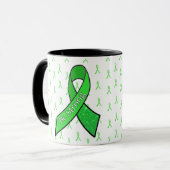 Lyme Disease Awareness Coffee Mok met Lyme lint (Voorkant links)