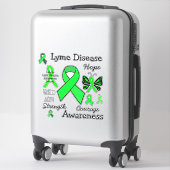 Lyme Disease Awareness linten Vlinders Sticker (Koffer)