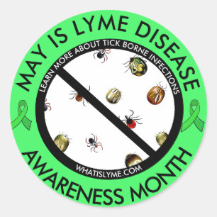 Lyme Disease Awareness Maand Ticks Stickers