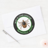 Lyme Disease Awareness Month | Deer Tick  Ronde Sticker (Envelop)