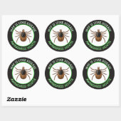 Lyme Disease Awareness Month | Deer Tick  Ronde Sticker (Vel)